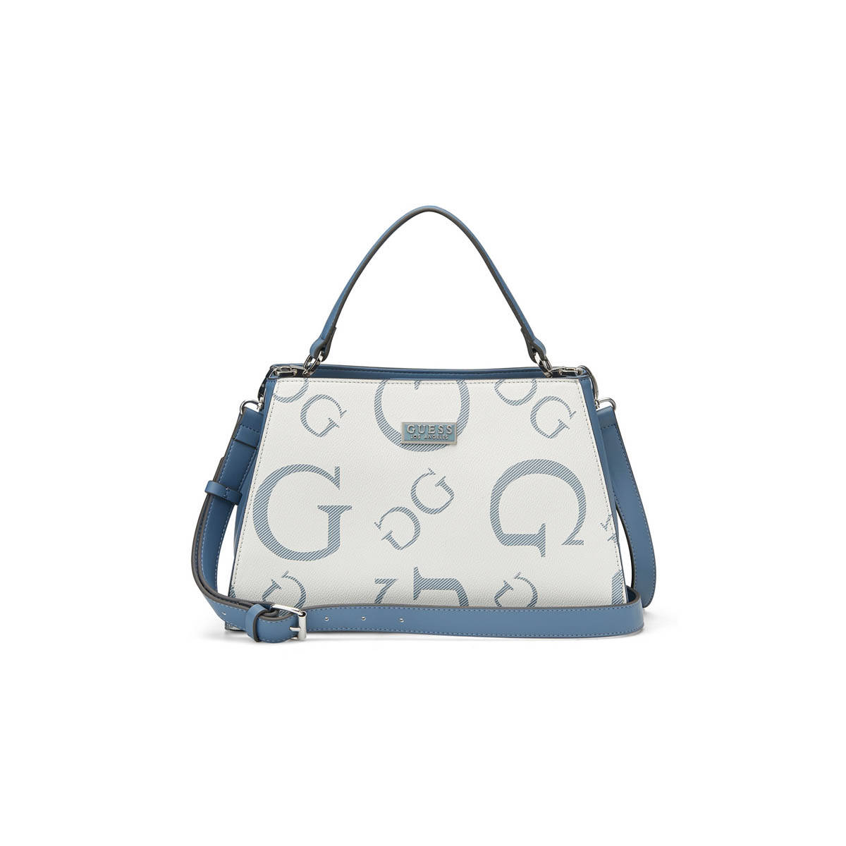 Guess Haze Printed Averi Satchel Bag with Detachable Strap