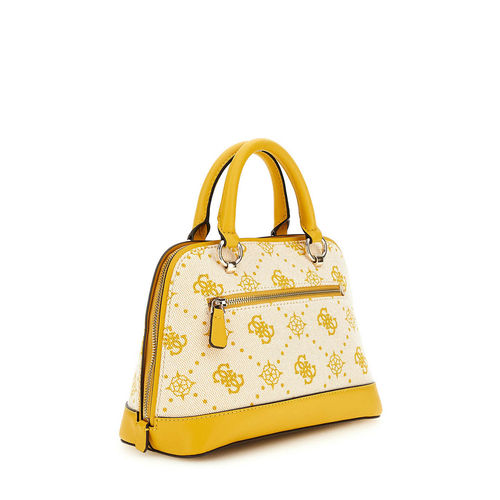 Guess Neda Dome Satchel Bag Cream White Logo Dès 142,00