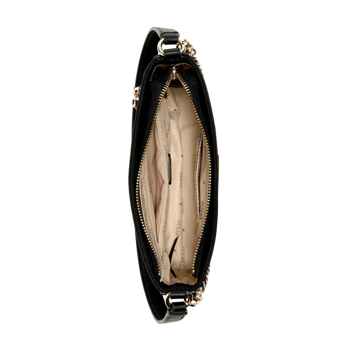 Buy Guess Black Solid Eco Gemma Mini Top Zip Shoulder Bag Online