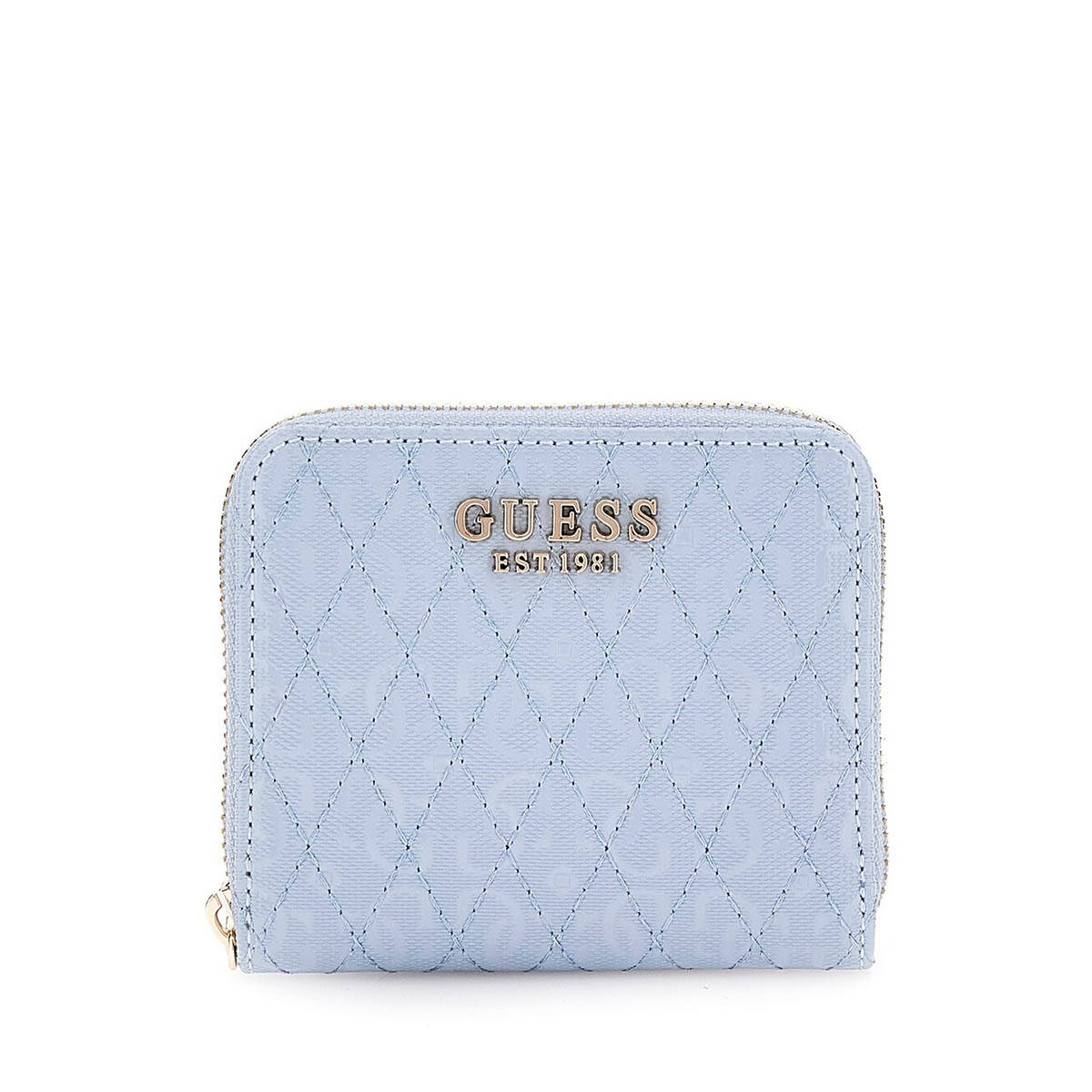 Guess Stormy Blue Textured Betula Zip Around Wallet (S)
