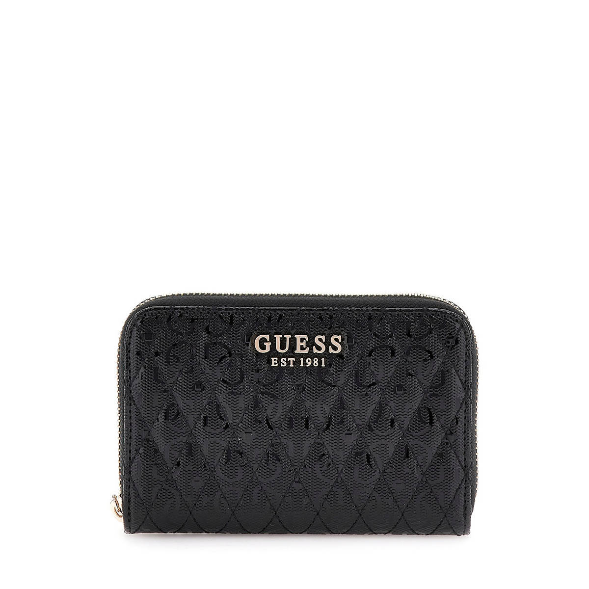 Guess Black Textured Betula Zip Around Wallet (M)