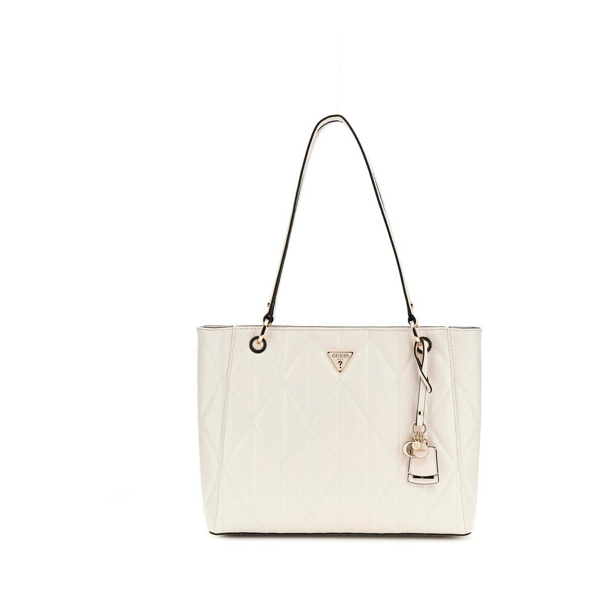 Guess Off White Solid Aldina Noel Tote Bag