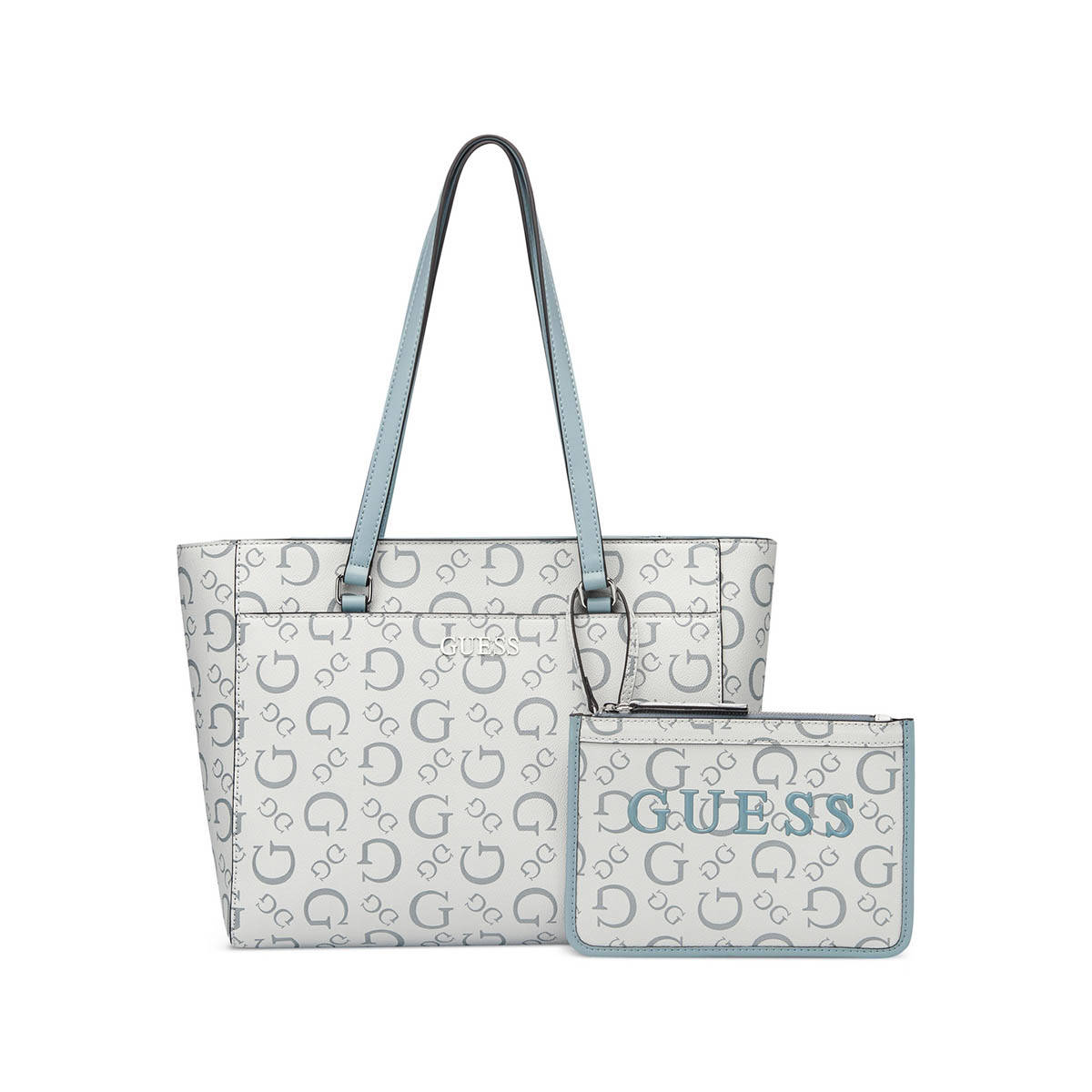 Guess Moss Printed Delphine Tote Bag with Pouch (Set of 2)