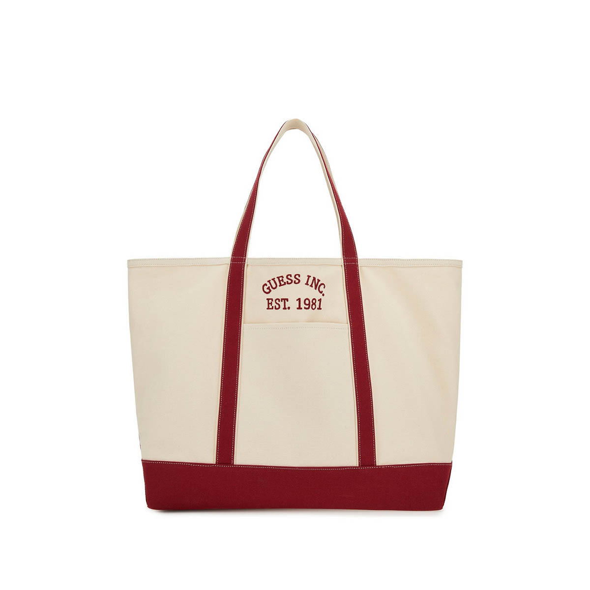 Guess Maroon Textured Summer line Extra Tote Bag (L)
