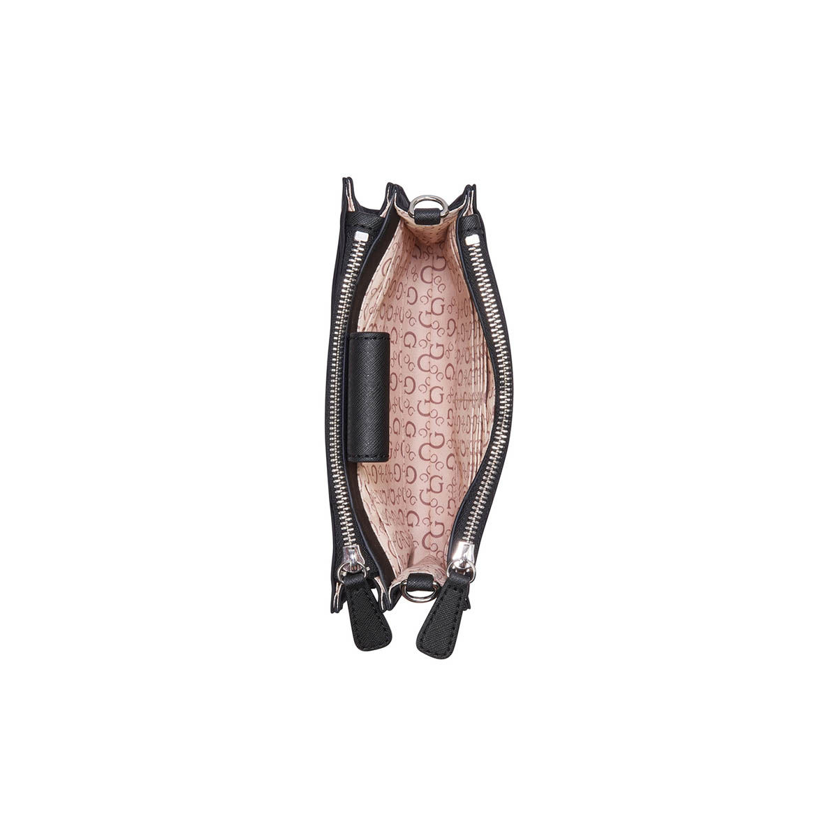 Buy Guess Black Solid Madix Mini Top Zip Crossbody Bag Online