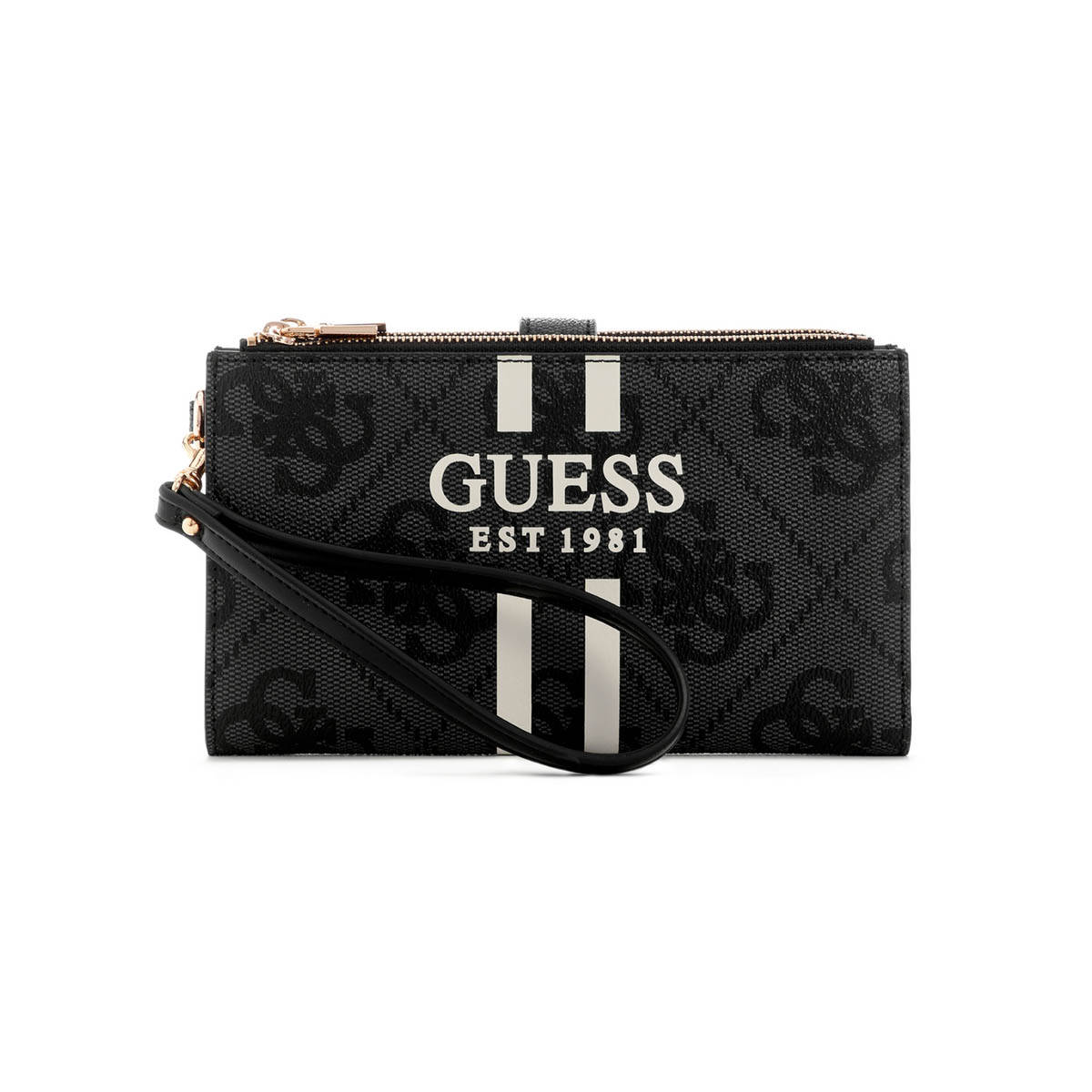 Guess Coal Logo Printed Laurel Zip Organizer Wallet