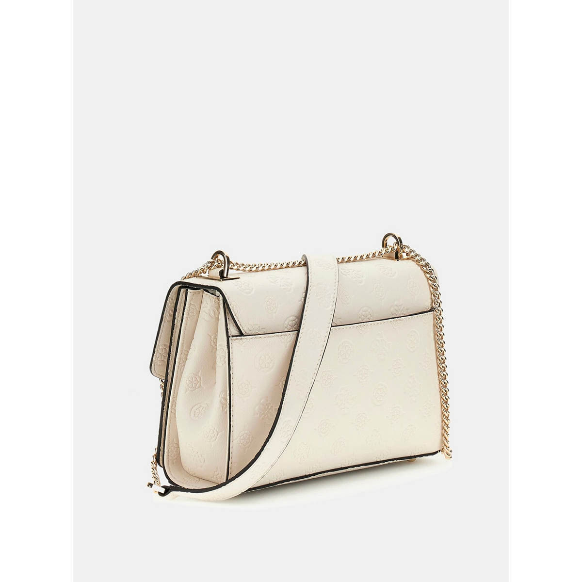OFF-WHITE【CROSSBODY】 Buy Guess Off White Logo Textured Phoebe Convertible Crossbody Bag