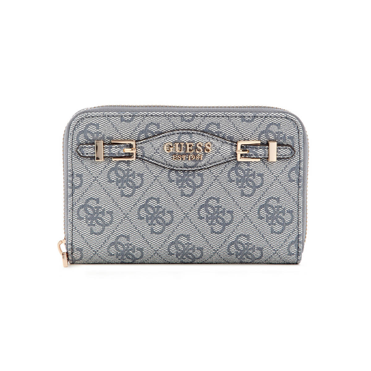 Guess Slate Logo Printed Katya Zip Around Wallet (M)
