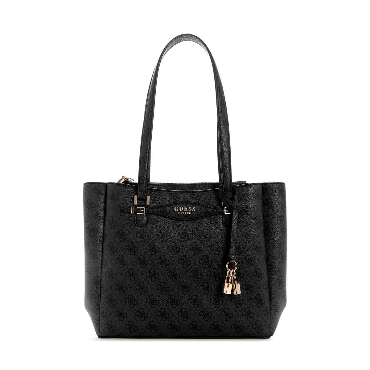 Guess Coal Logo Printed Katya Tote Bag