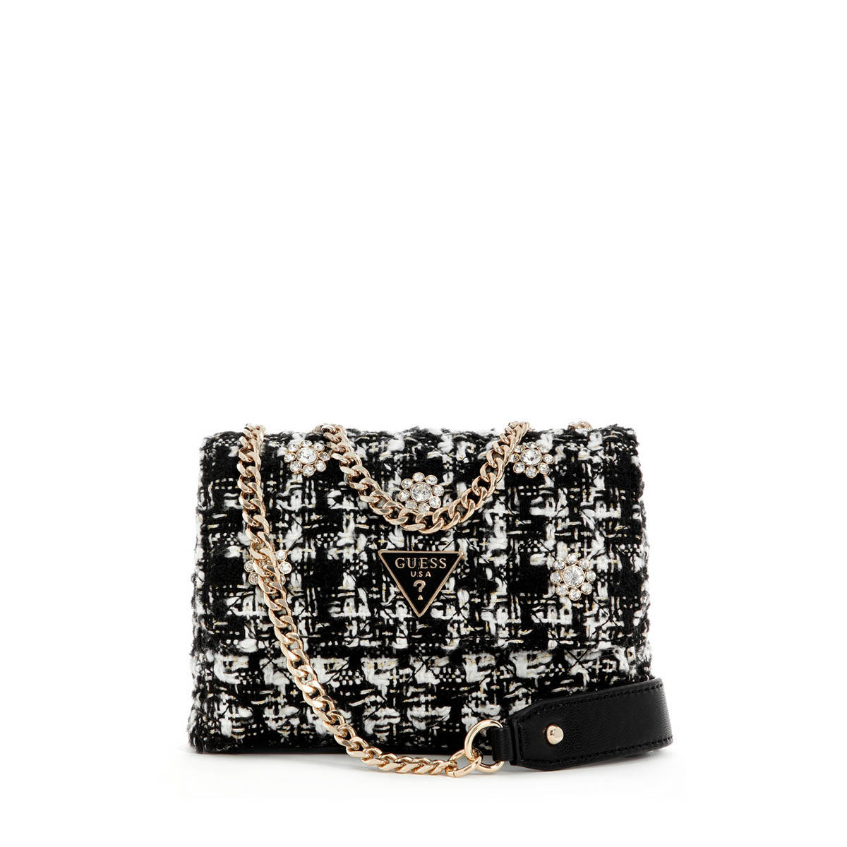 Guess Black Multi Everlee Mini Convertible Crossbody Bag