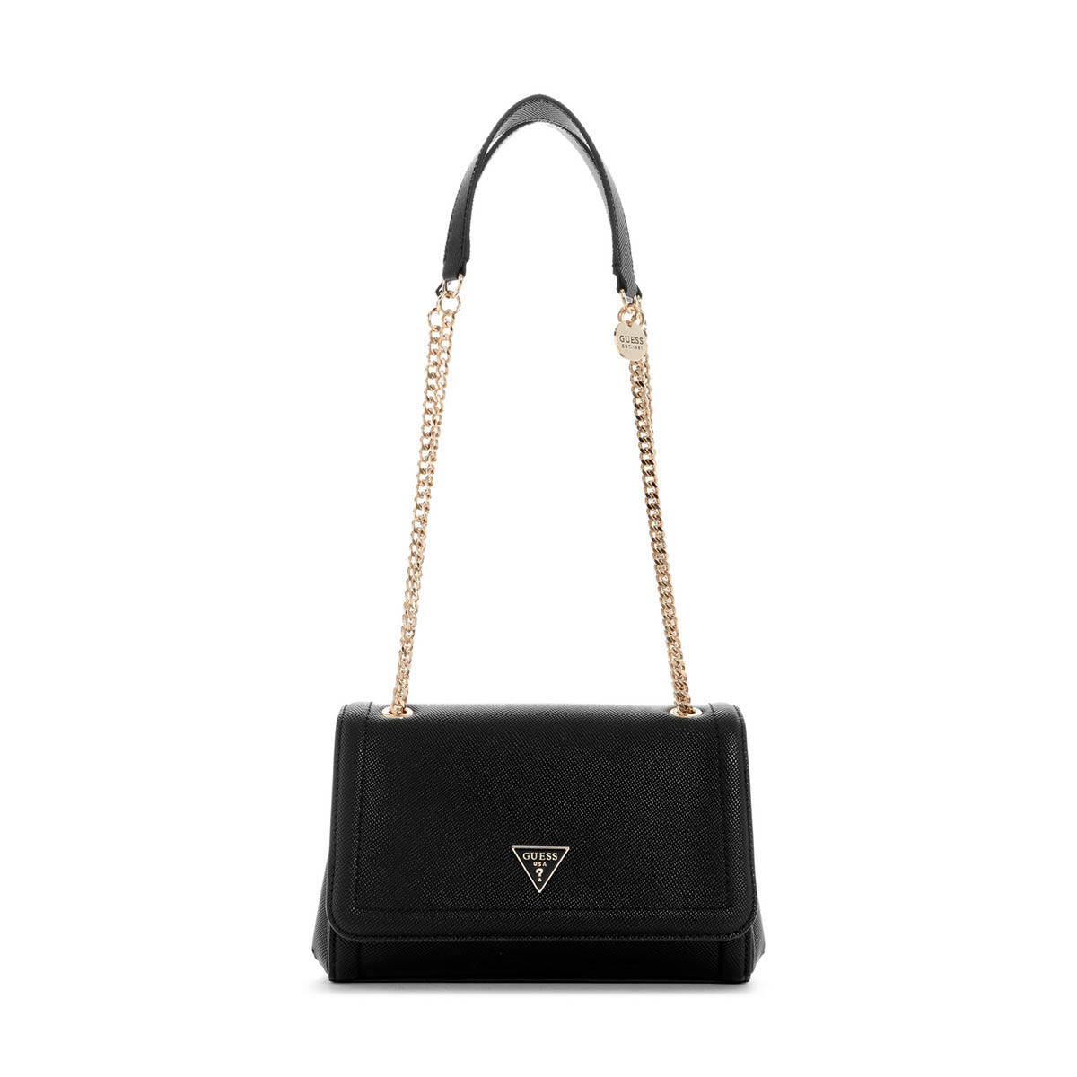 Guess Black Textured Noelle Convertible Crossbody Bag