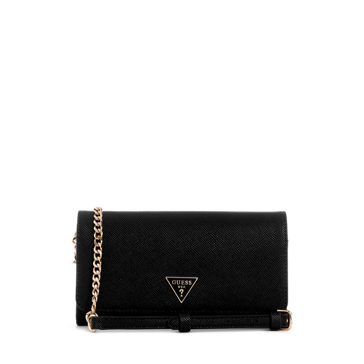 Guess Black Textured Noelle Organizer Crossbody Bag