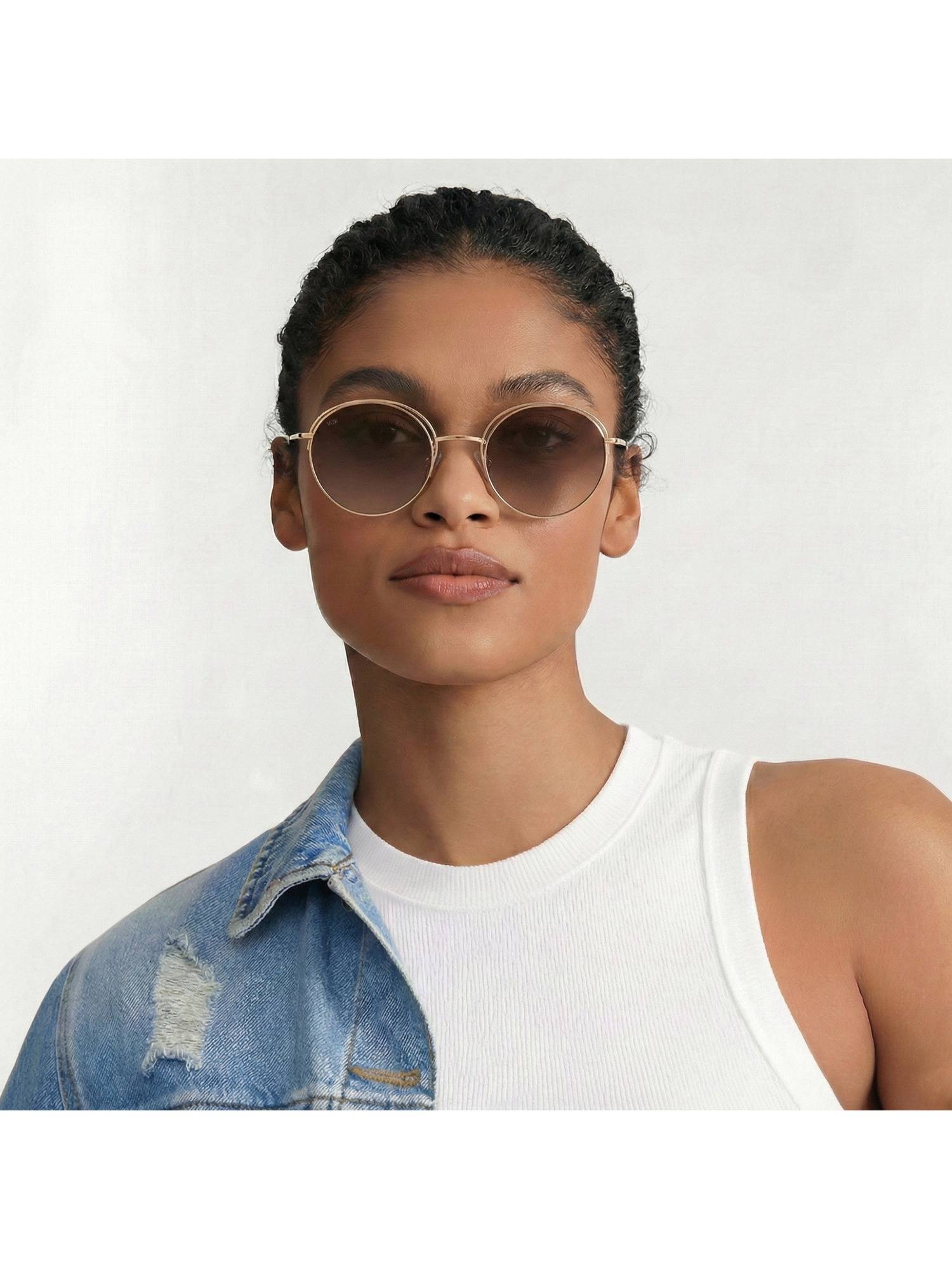 VOX Unisex Black Rectangular Rim Polarised and Uv Protected Lens Sunglasses-Vx017 (49)