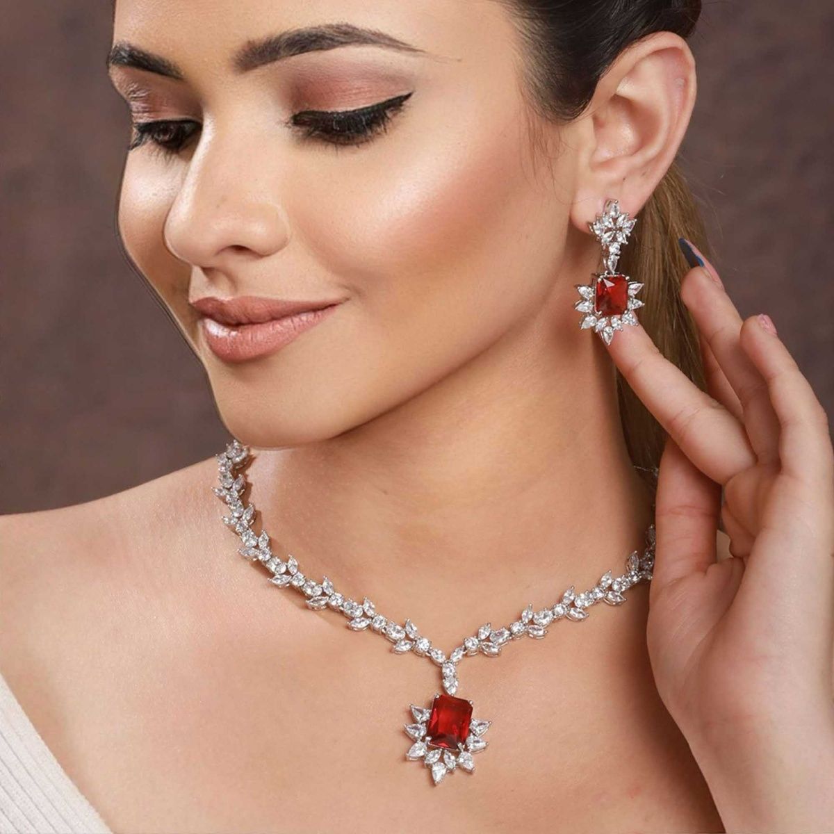 Ruby Heart Necklace | Handmade Jewelry