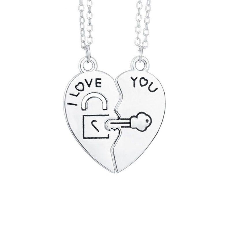Romantic Sterling Silver CZ Heart Lock and Key Necklace – Ella Moore