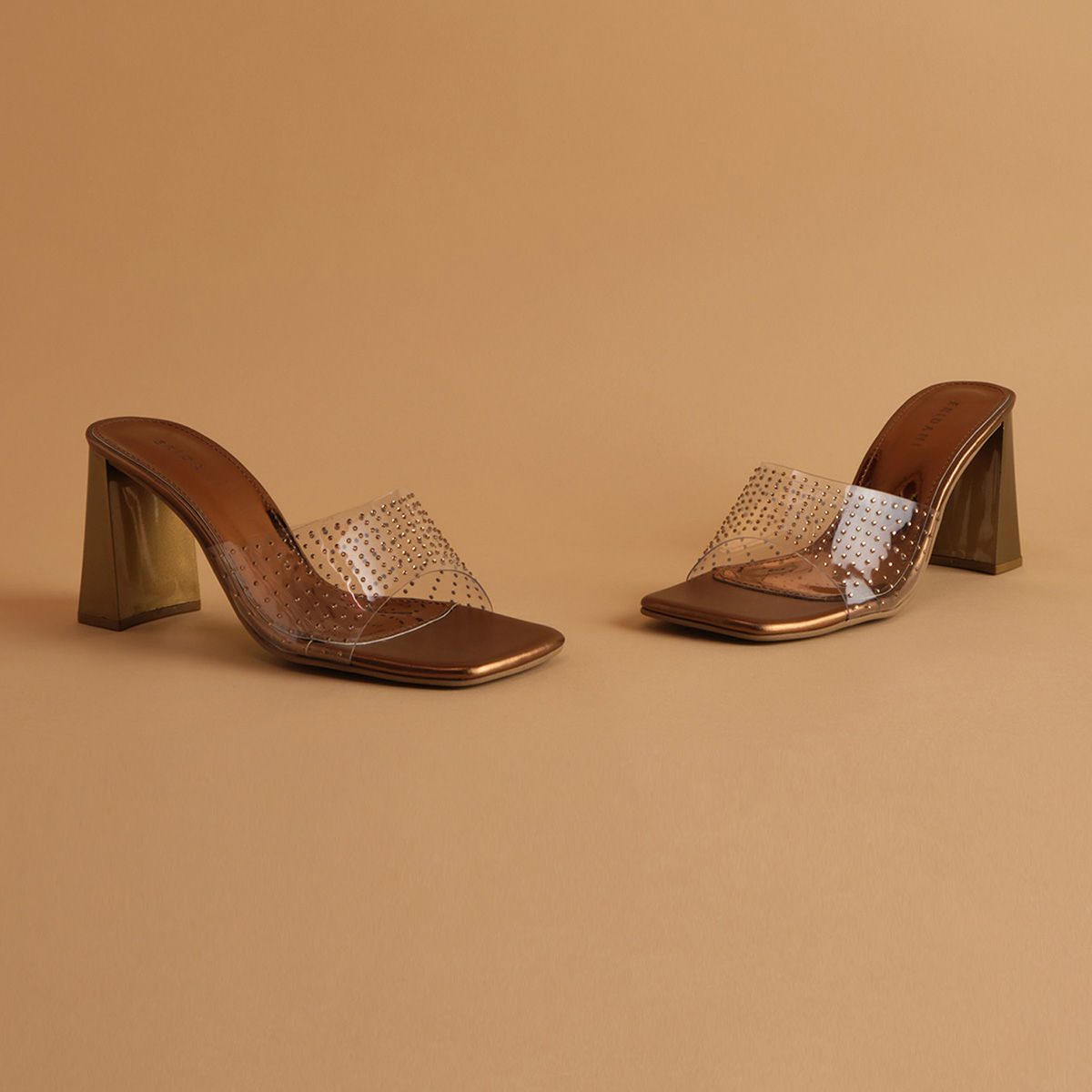 Eridani Embellished Bronze Ziva Heels Buy Eridani Embellished Bronze