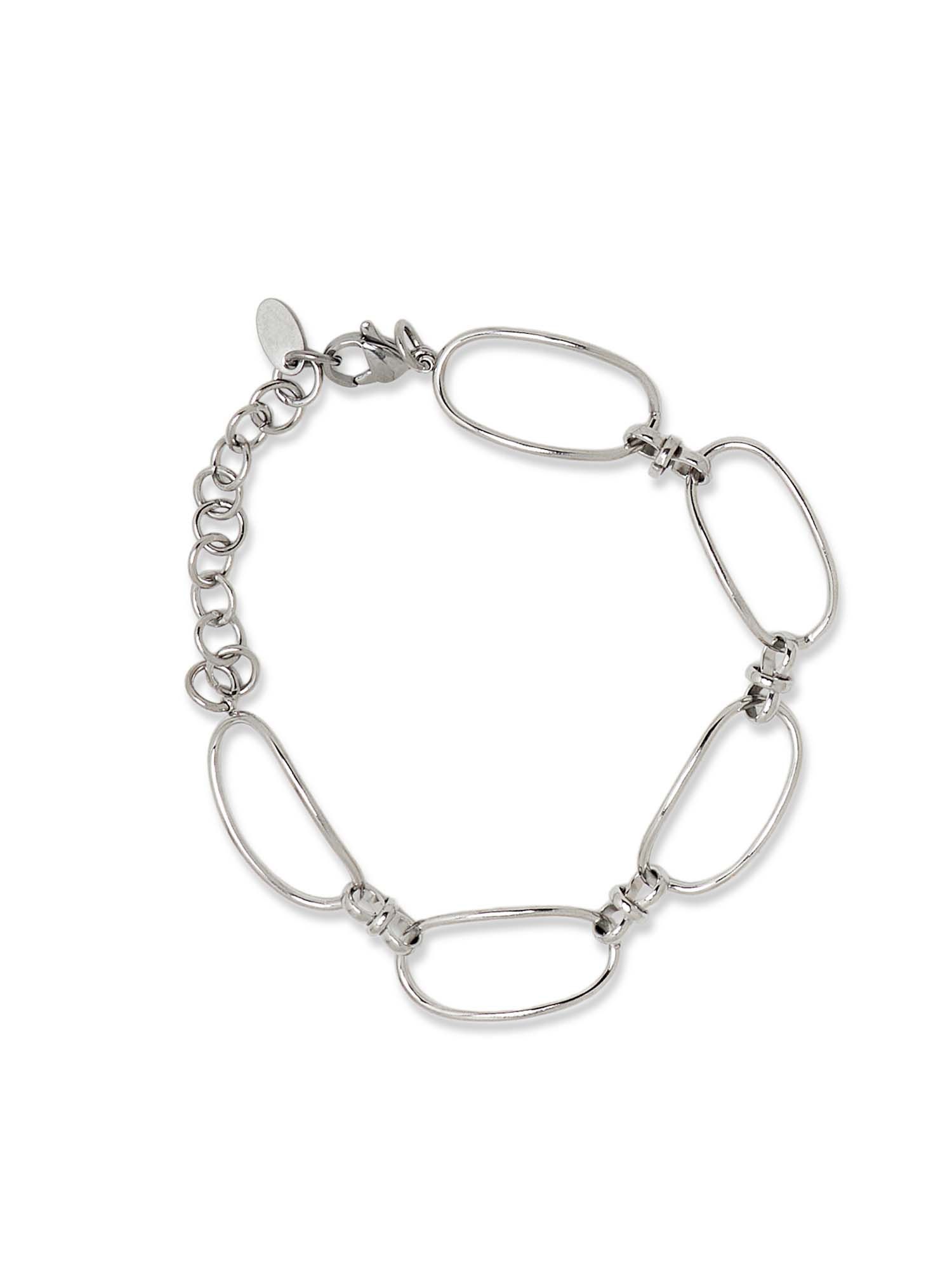 Buy White Lies Oval Muse Link Adjustable Bracelet Silver Online