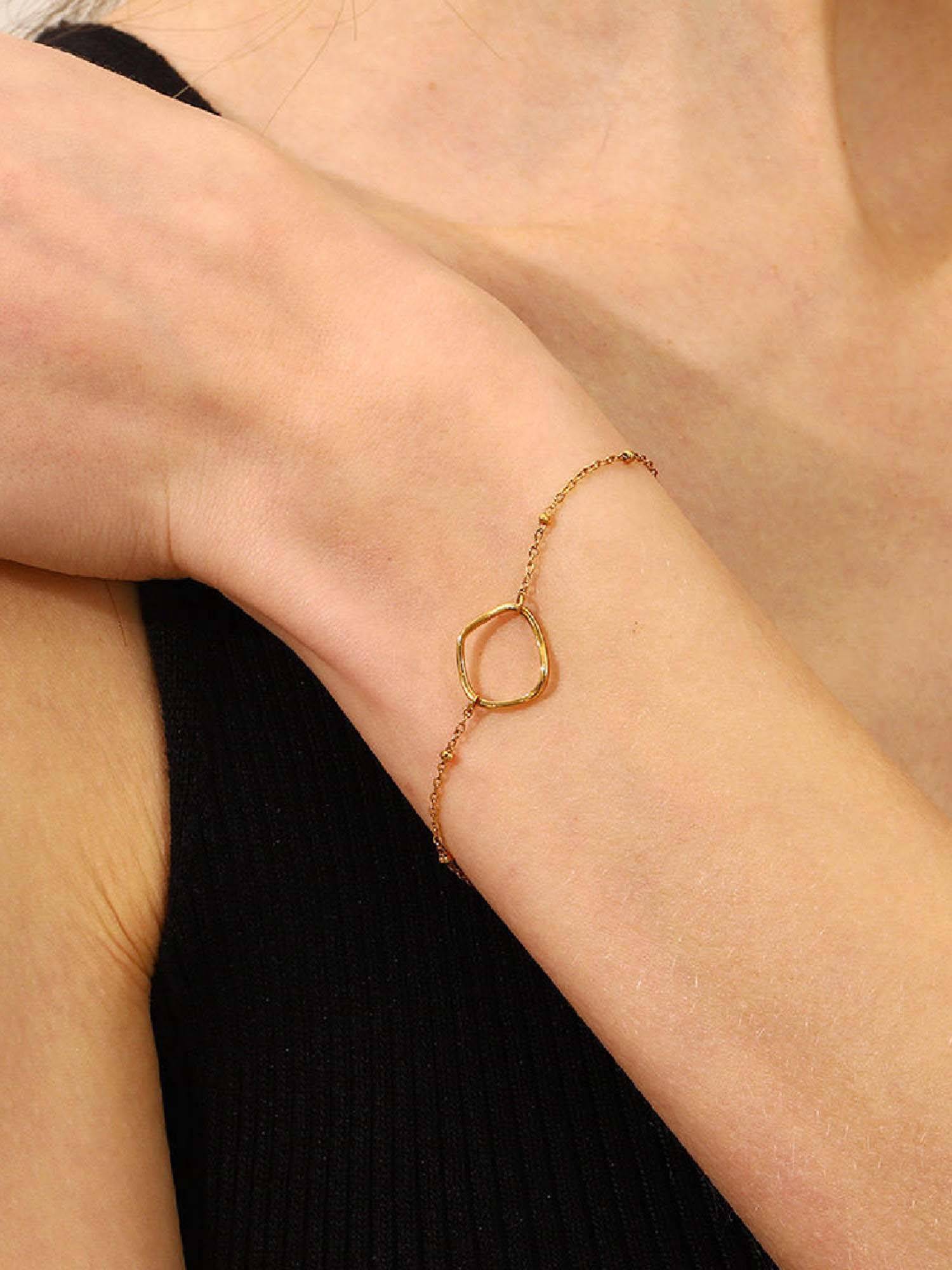 White Lies Fluid Gold Loop Adjustable Bracelet