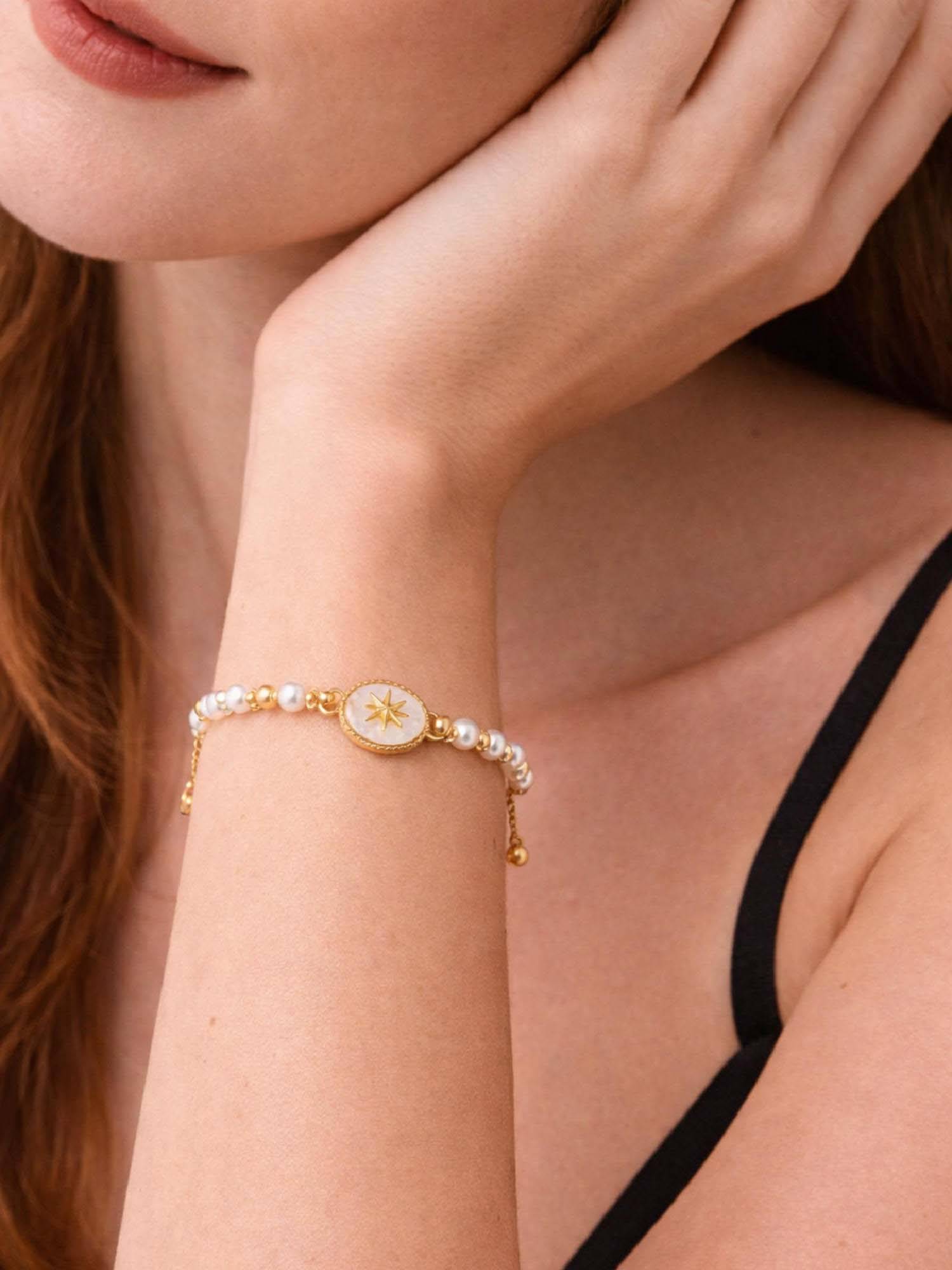 White Lies Pearl Whisper Adjustable Bracelet