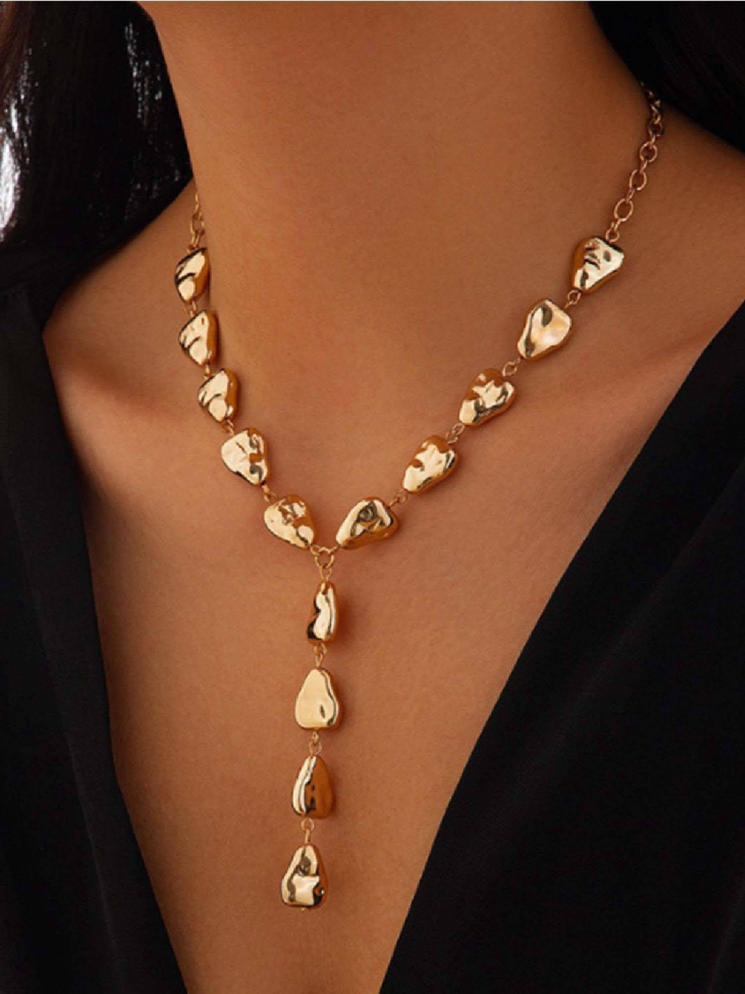 White Lies Golden Drip Adjustable Necklace