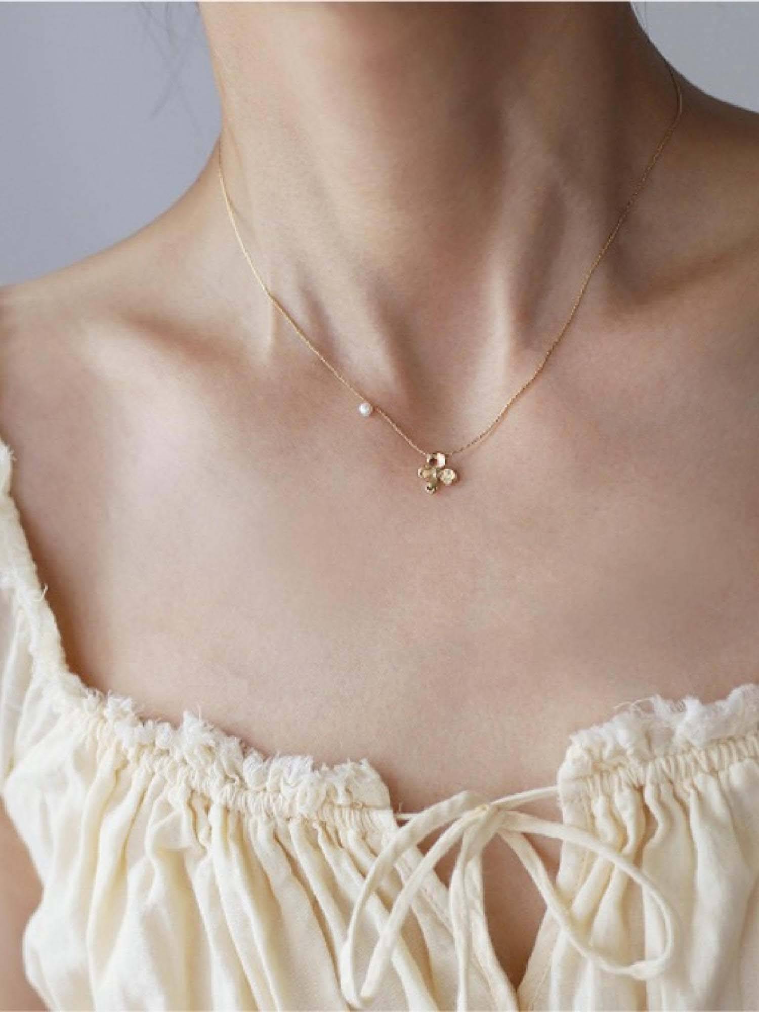 White Lies Golden Bloom Adjustable Necklace