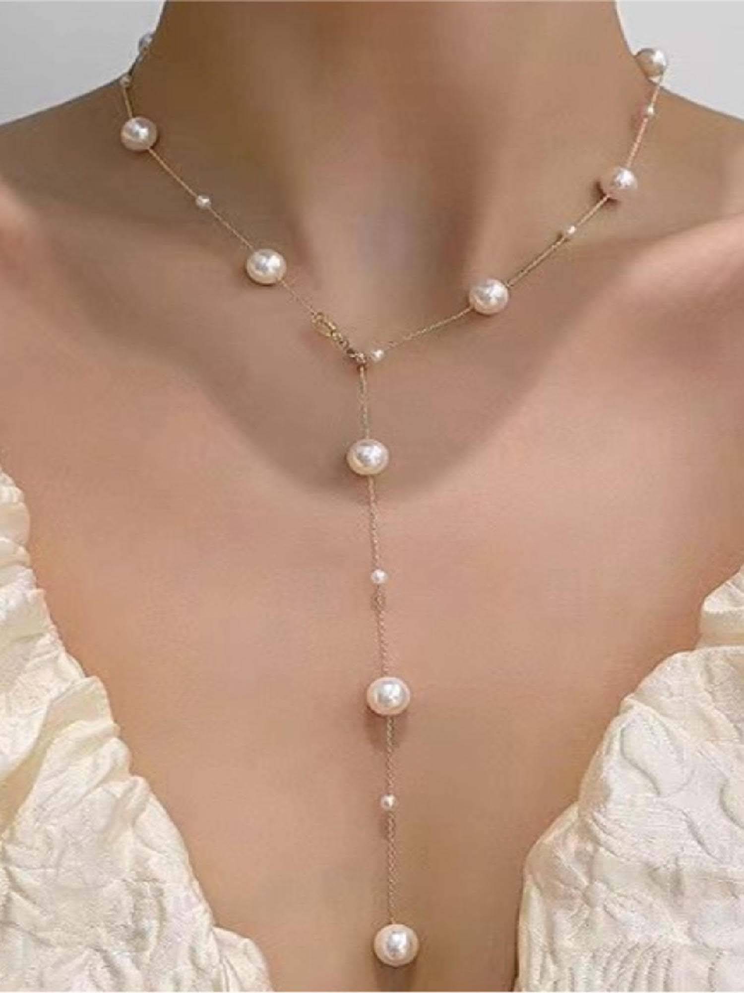 White Lies Pearl Dot Adjustable Necklace