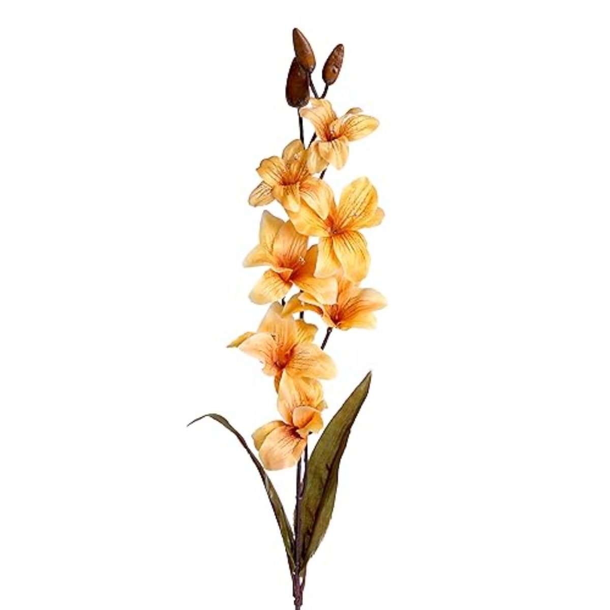 Buy Itsy Bitsy Artificial Flower Orchid Lily Mellow Yellow 26.5Inch Online