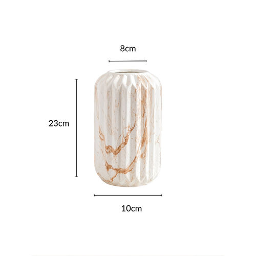 Buy Nestasia Marble Patterned Ceramic Flower Vase Online