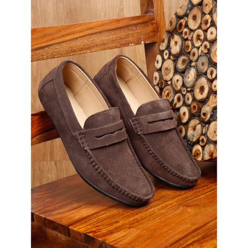 Teakwood Leather Men Solid Round-Toe Brown Loafer