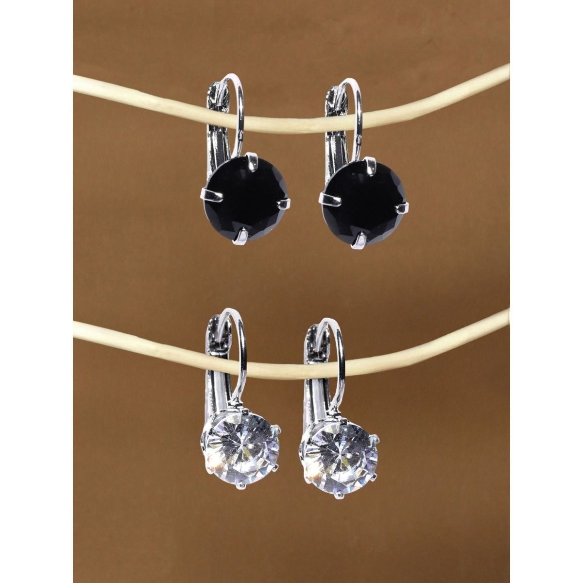 Dont Miss Black Bow Design Diamond Earrings