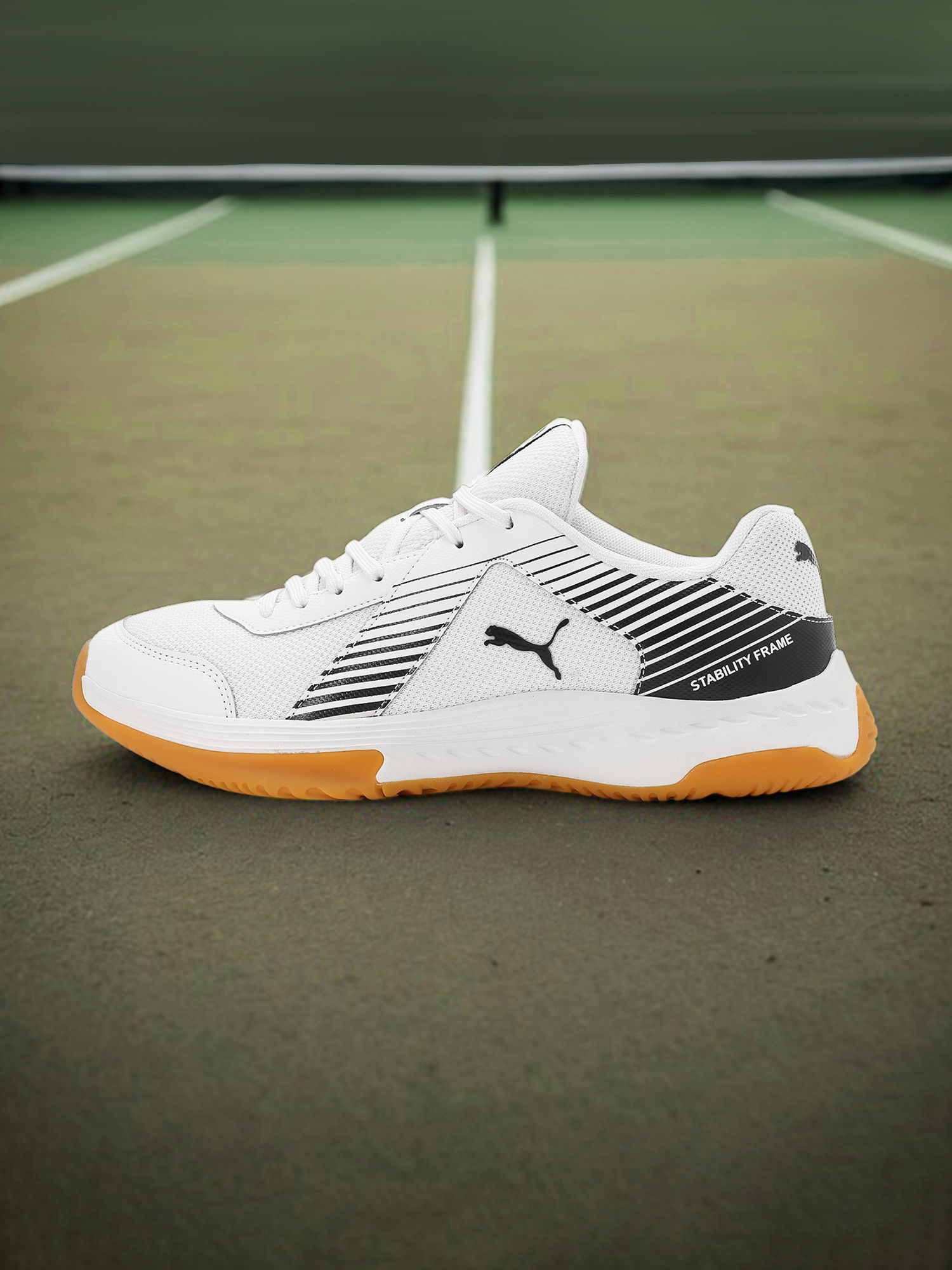 Puma Badminton Smash Sprint Unisex White Sneakers (UK 9)