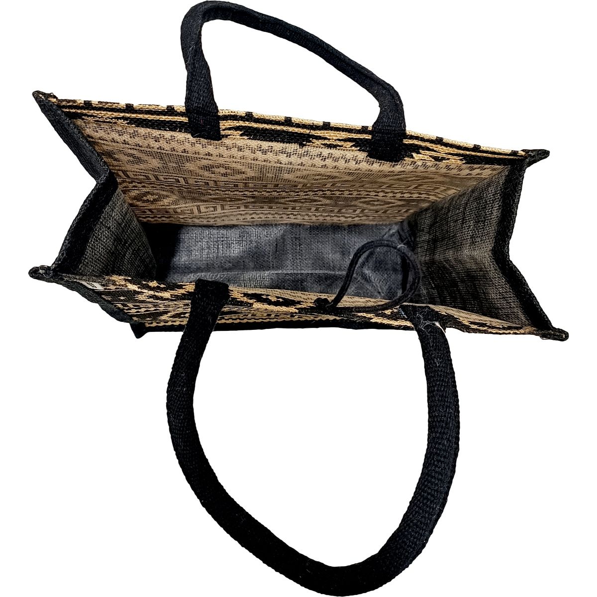 Earth Bags BLACK HOUNDSTOOTH PRINTED LUNCH BAGS WITH LOOP CLOSURE. Buy