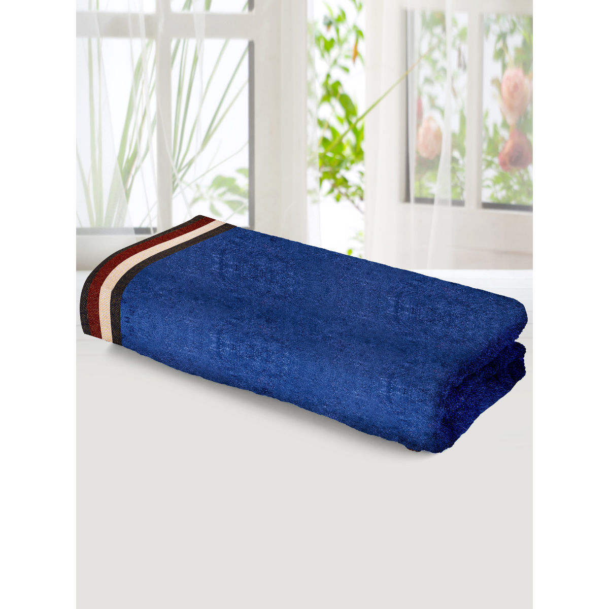 At Home by Nilkamal 83 Monarch Bamboo Bath Towel (Indigo) Buy At Home
