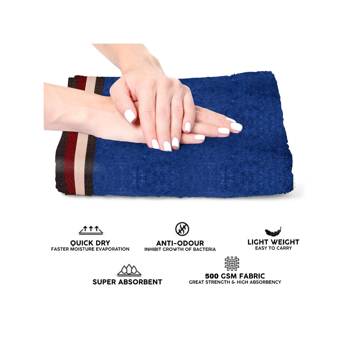 At Home by Nilkamal 83 Monarch Bamboo Bath Towel (Indigo) Buy At Home