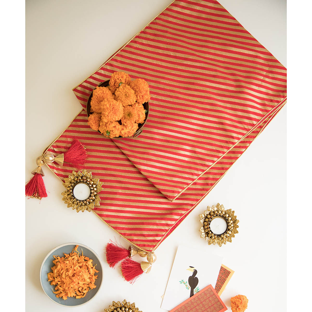 Chrysante Meriah Royal Red Silk Table Runner Buy Chrysante Meriah