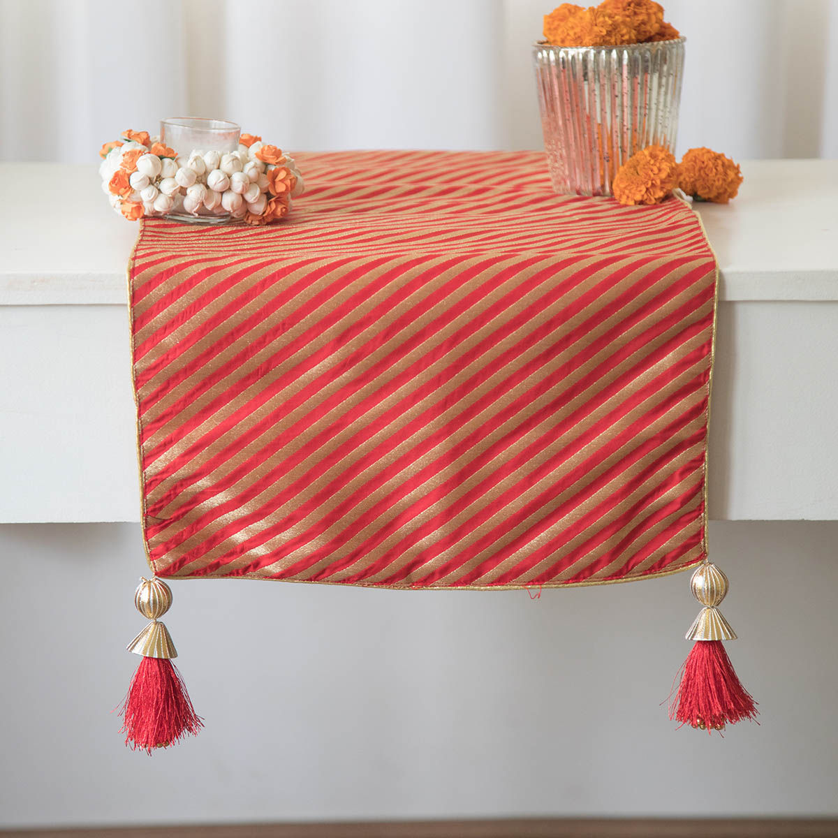 Chrysante Meriah Royal Red Silk Table Runner Buy Chrysante Meriah