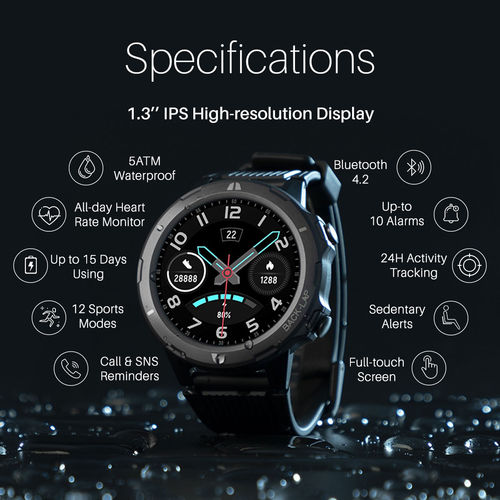 portronics kronos alpha por 1037 smart watch