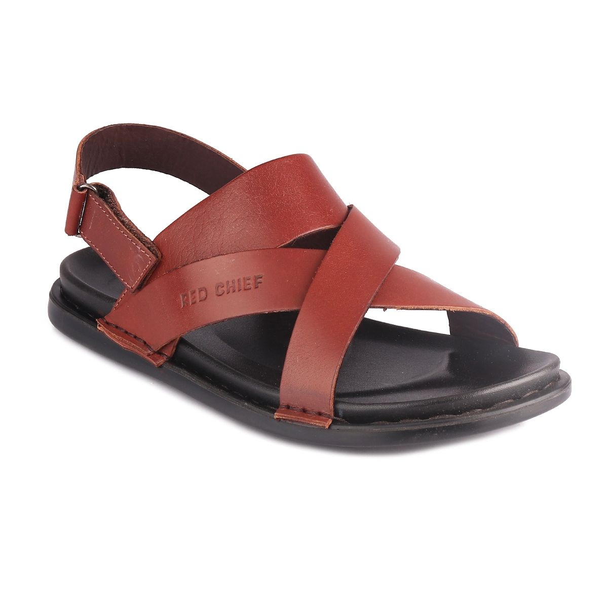 Red chief tan casual sandals hot sale