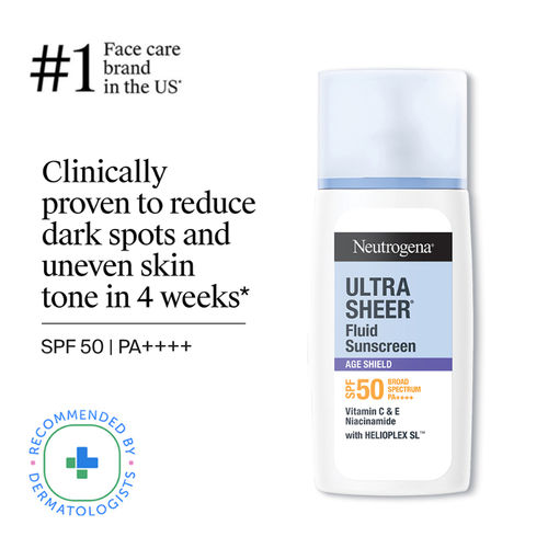 Neutrogena Ultrasheer Age Shield Fluid Face Sunscreen SPF 50+ PA++++