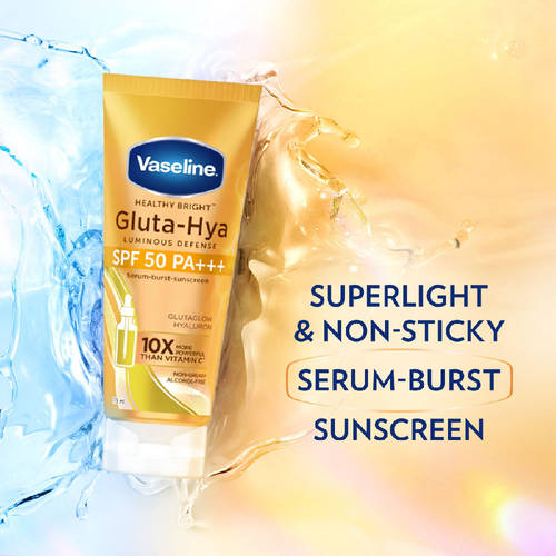 Buy Vaseline Gluta Hya Antioxidant SPF 50 PA+++ Sunscreen + Gluta-Hya Dewy Radiance Lotion Bright Combo Online