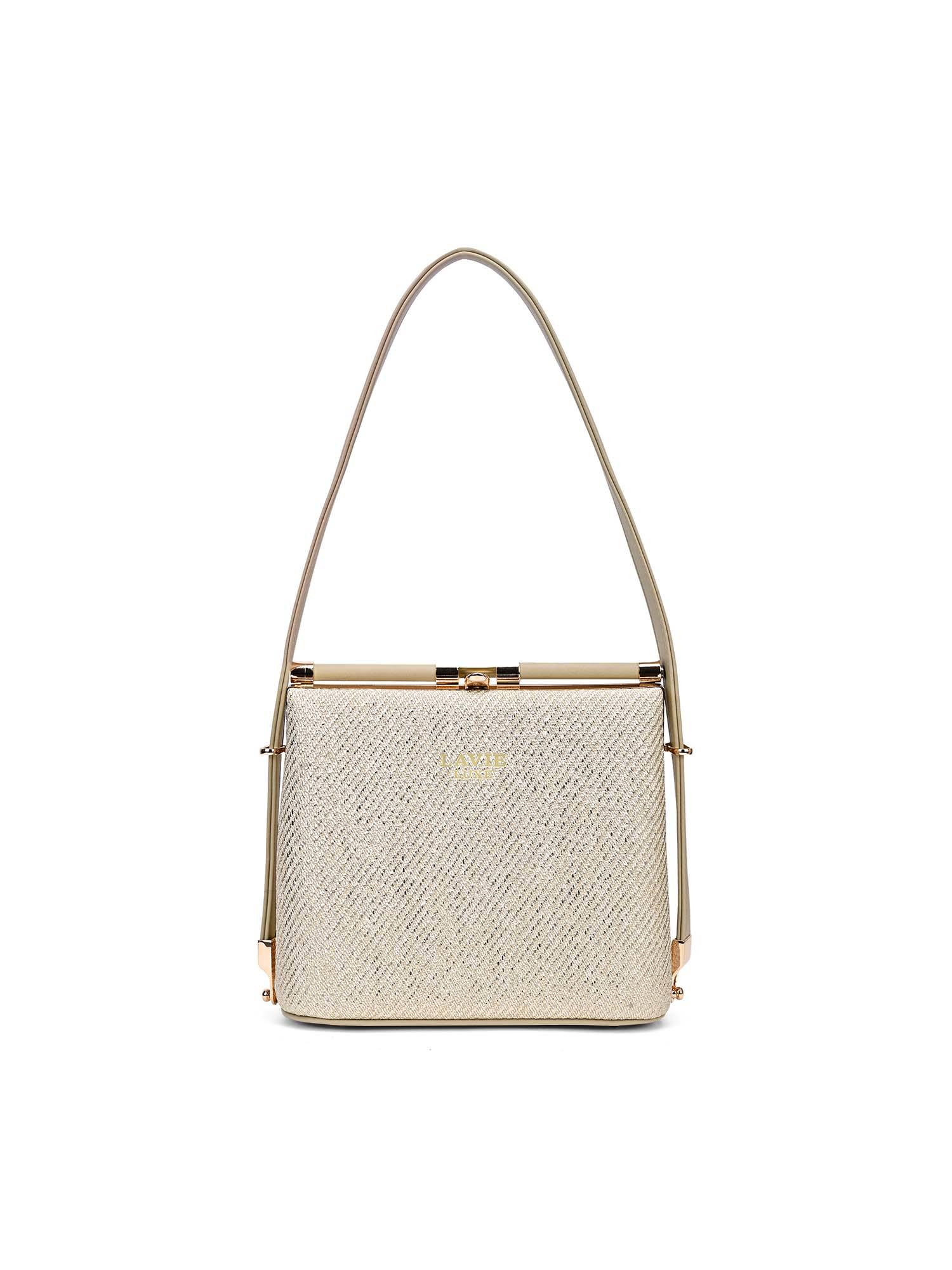 Lavie Luxe Women's Glare Frame Frame Handbag (Beige)