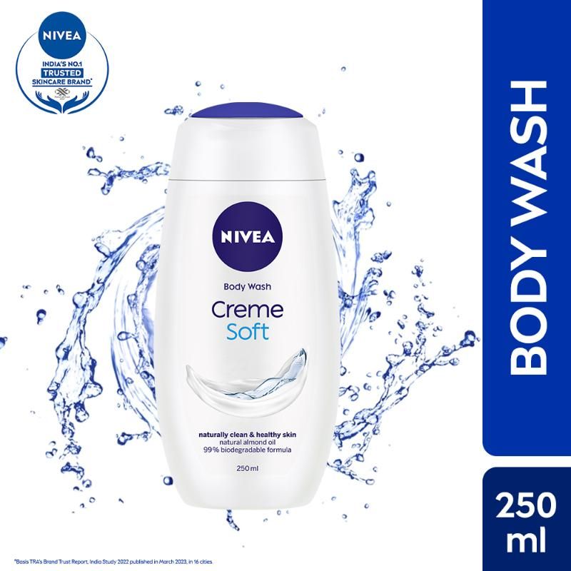 NIVEA Body Wash- Creme Soft Naturally Clean & Healthy Skin Natural Almond Oil