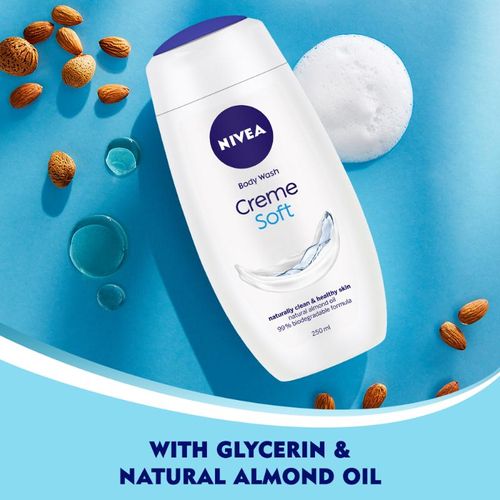 NIVEA Creme Soft Body Wash for Women with Almond Oil, Body Cleanser