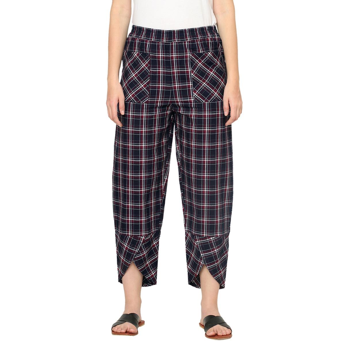 Old Navy Womens Cropped Plaid Pixie Pants Trousers India  Ubuy