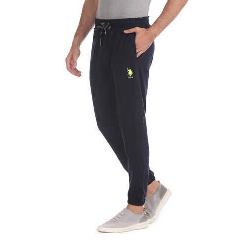 drawstring waist solid joggers