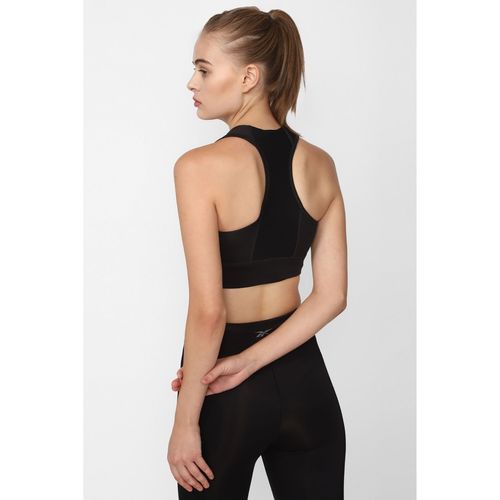 Buy Reebok Women Black Solid Sports Bra Online