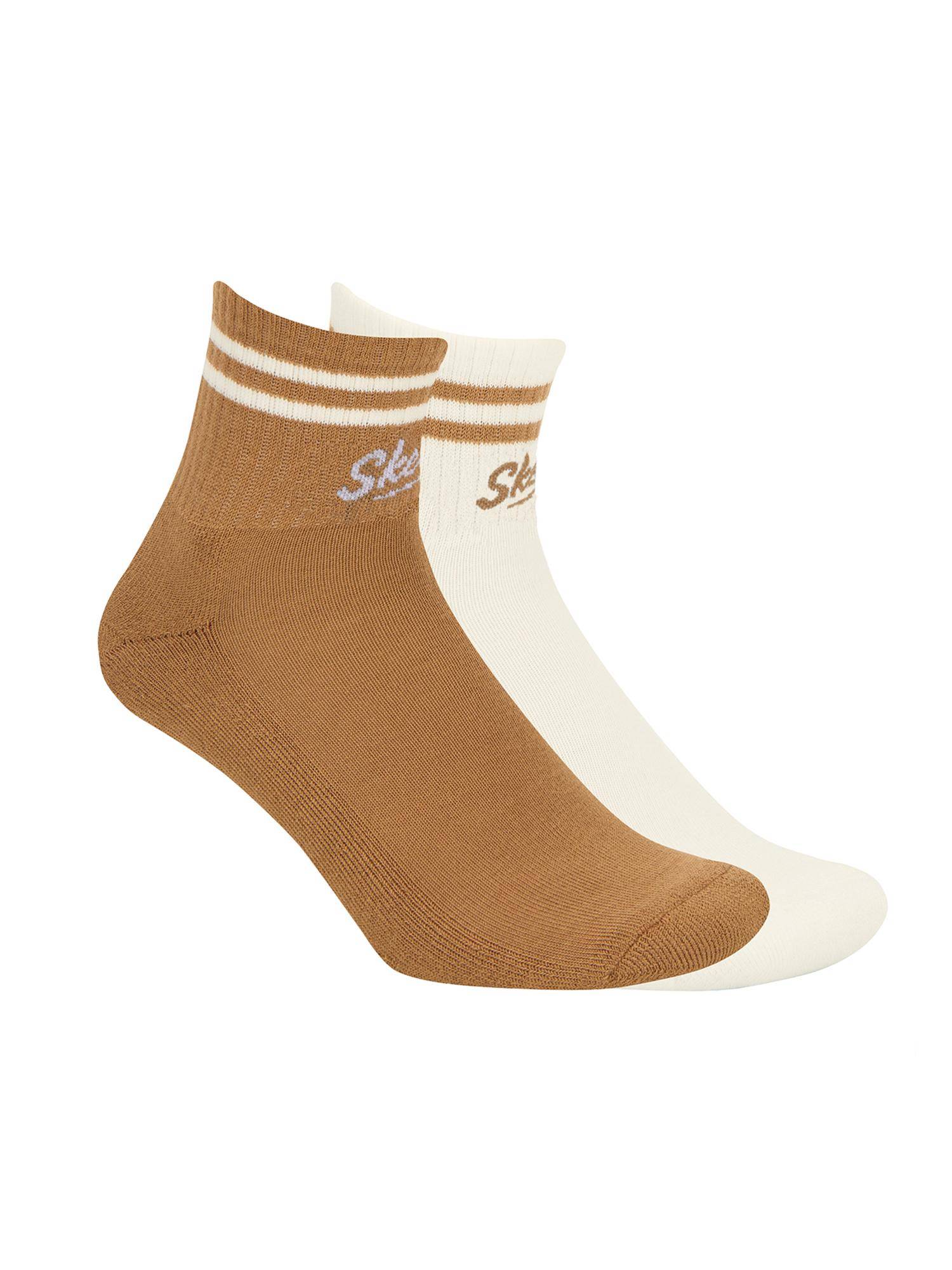 SKECHERS Women Solid Half Terry Ankle Socks