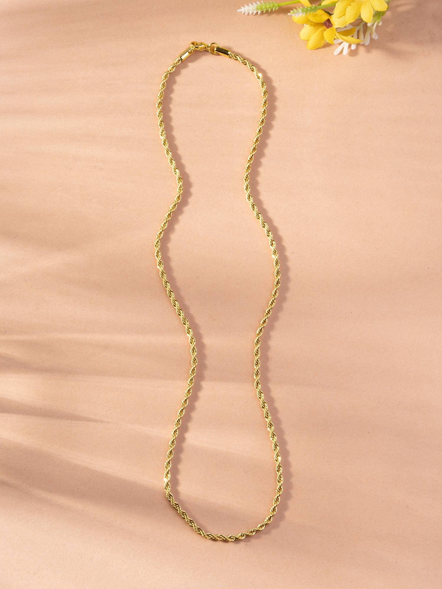 Palmonas Classic Rope Link Chain for Women - Waterproof and Anti-Tarnish