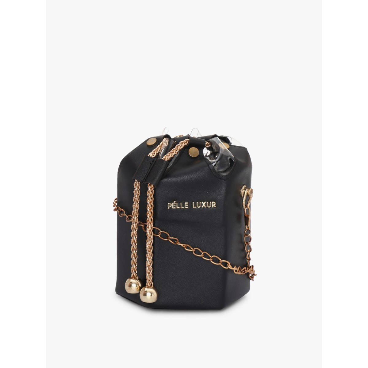 Pelle Luxur Black Bucket Bag