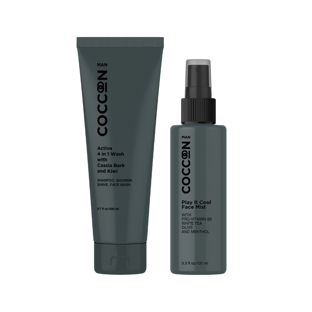 Coccoon Man Active 4-In-1 Wash & Play It Cool Face Mist Combo